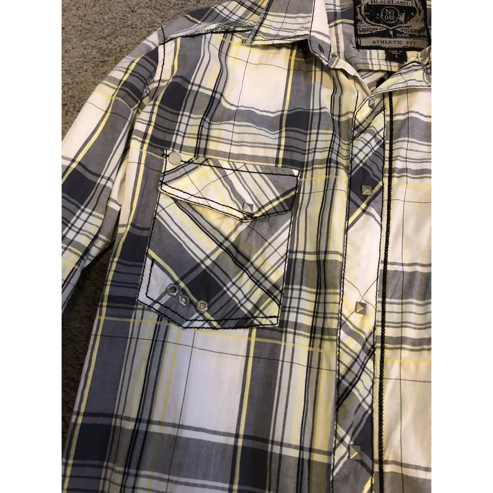 Buckle Black Label Men's - Size Large - Plaid - Long Sleeve Snap Button - Shirt